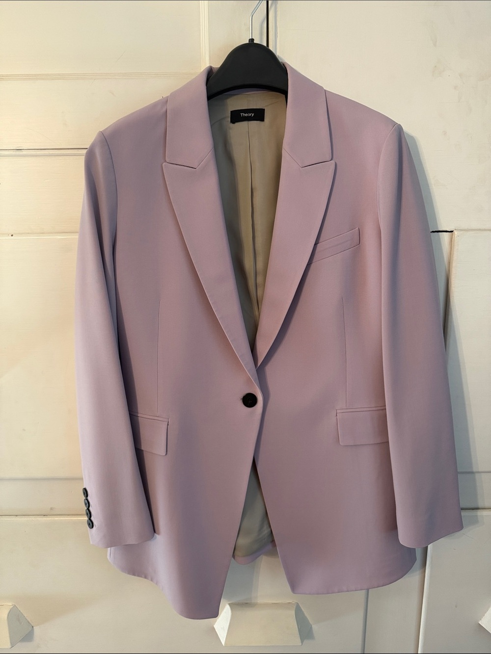 Theory Lavender Single-Button Blazer